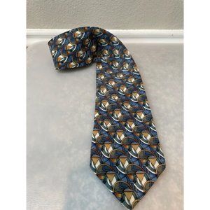 Jerry J. Garcia 100% Silk Handmade Abstract Rustic Multi Color Necktie